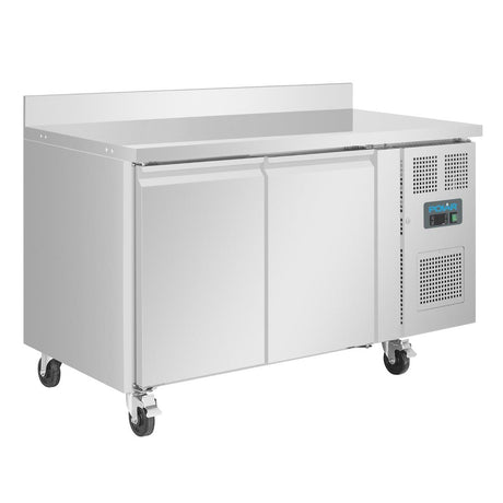 Polar U-Series Double Door Counter Fridge with Upstand 282Ltr