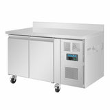 Polar U-Series Double Door Counter Fridge with Upstand 282Ltr