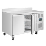 Polar U-Series Double Door Counter Fridge with Upstand 282Ltr