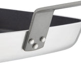 Vogue Aluminium Square Non-Stick Teflon Ribbed Skillet Pan 24cm