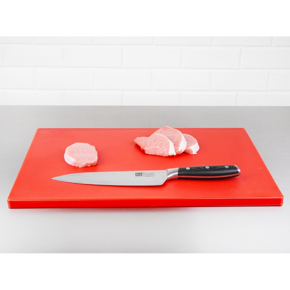 Hygiplas Thick Low Density Red Chopping Board Large 600x450x20mm