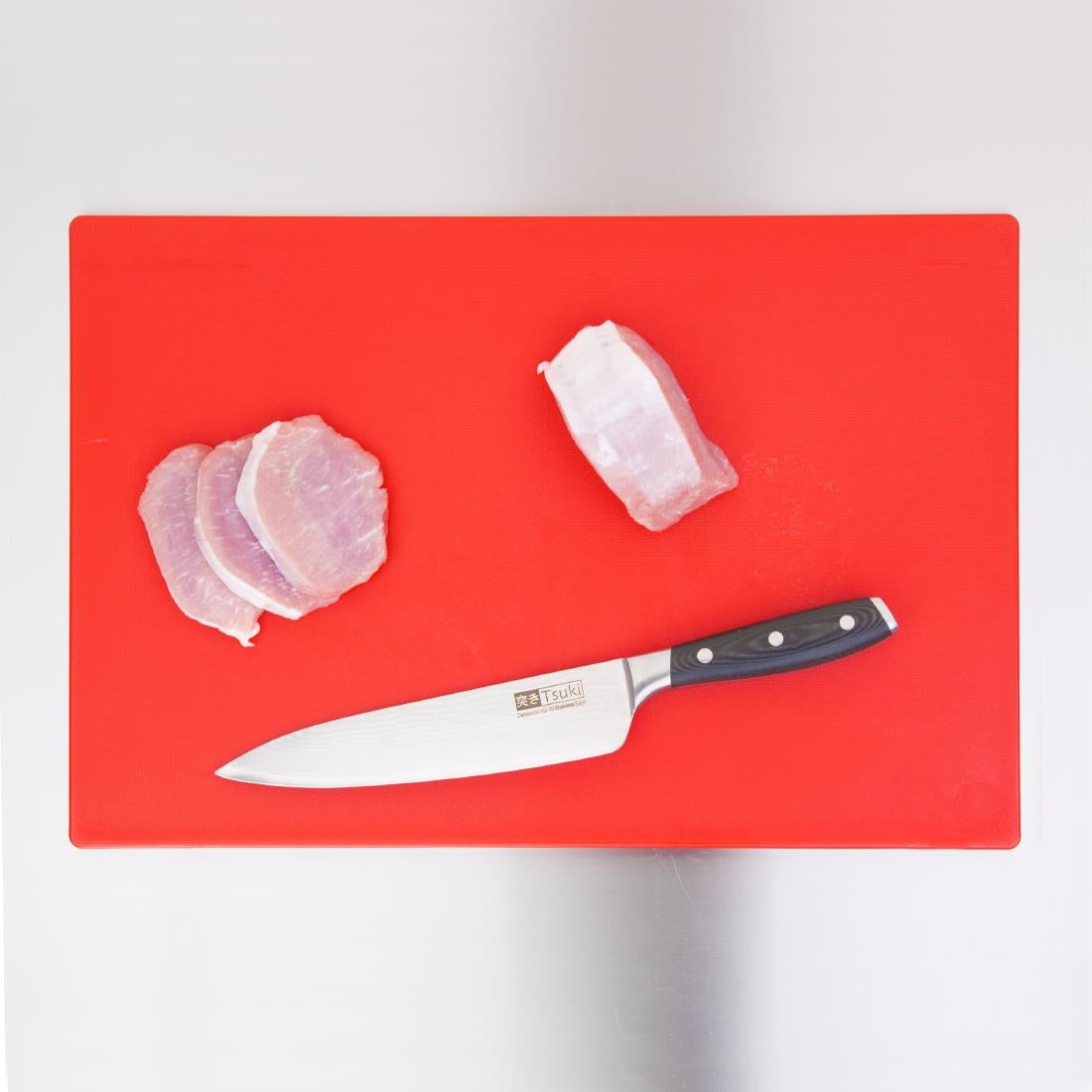 Hygiplas Thick Low Density Red Chopping Board Large 600x450x20mm