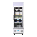 Polar G-Series Upright Display Fridge 218Ltr White