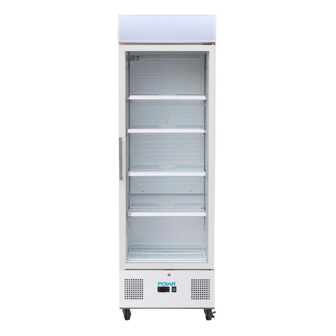 Polar G-Series Upright Display Fridge 368Ltr White