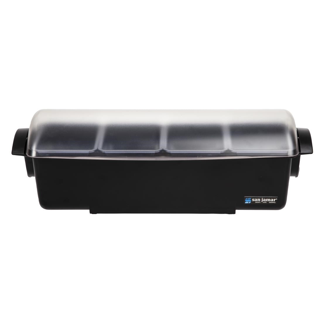 San Jamar 4 Tray Condiment Holder Black