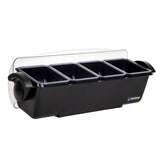 San Jamar 4 Tray Condiment Holder Black