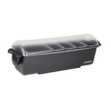 San Jamar  5 Tray Dome Condiment Dispenser Black