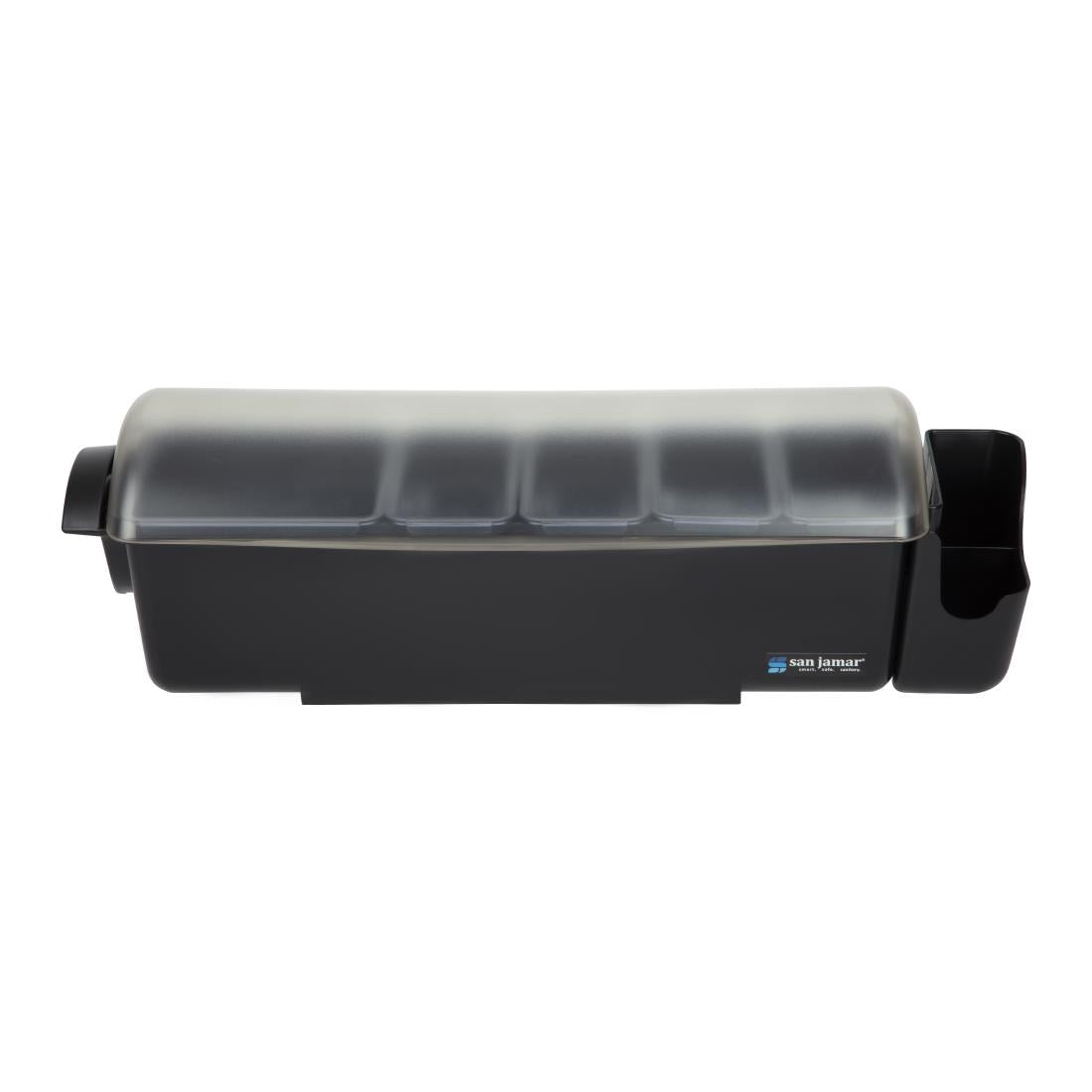 San Jamar  5 Tray Dome Condiment Dispenser Black