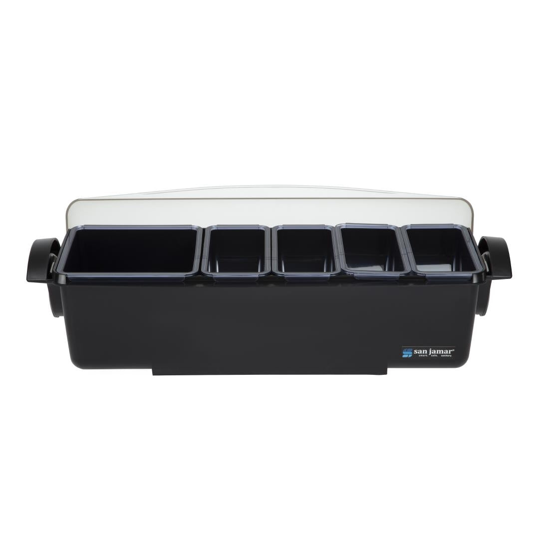 San Jamar  5 Tray Dome Condiment Dispenser Black