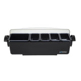 San Jamar  5 Tray Dome Condiment Dispenser Black