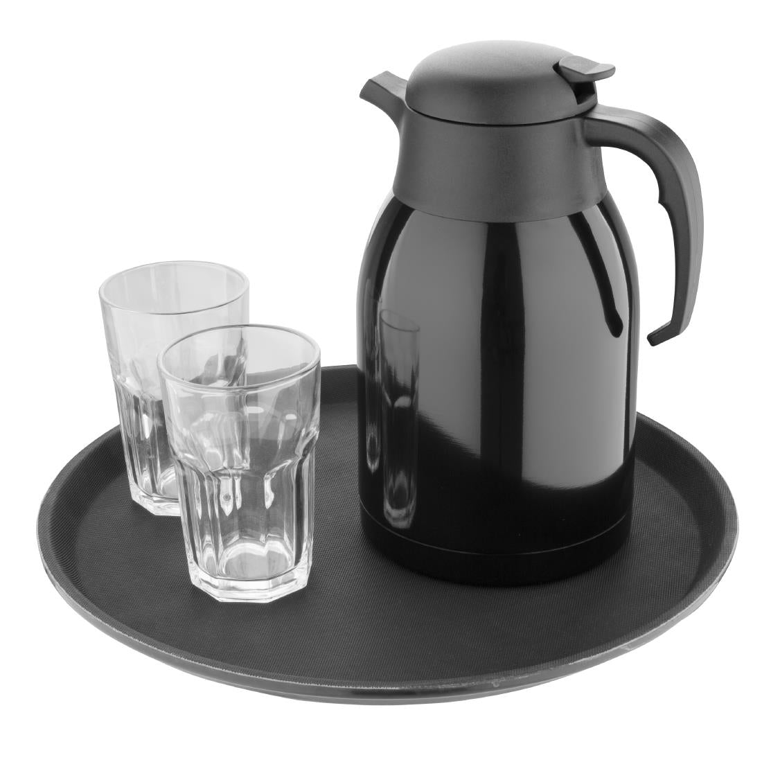 Olympia Vacuum Jug Black 2Ltr