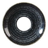 Churchill Studio Prints Homespun Charcoal Black Cappuccino Saucers 156mm