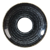 Churchill Studio Prints Homespun Charcoal Black Espresso Saucers 118mm