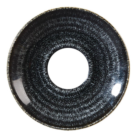 Churchill Studio Prints Homespun Charcoal Black Espresso Saucers 118mm