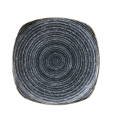 Churchill Studio Prints Homespun Charcoal Black Square Plates 215mm