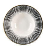 Churchill Studio Prints Homespun Charcoal Black Wide Rim Bowls 240mm