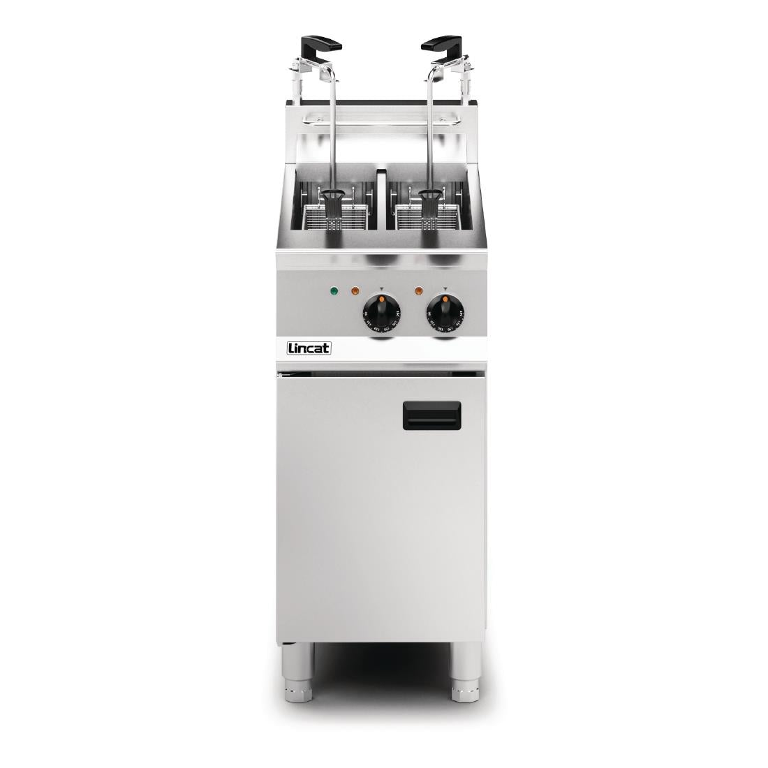 Lincat Opus 800 Twin Tank Twin Basket Free Standing Electric Filtration Fryer OE8105/OP2