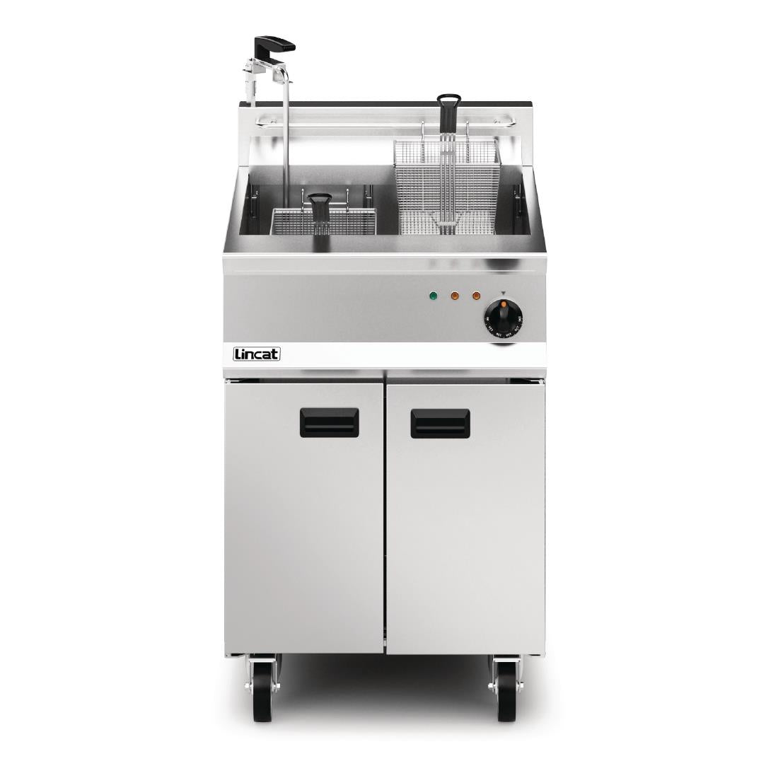 Lincat Opus 800 Single Tank Twin Basket Free Standing Electric Filtration Fryer OE8108/OP