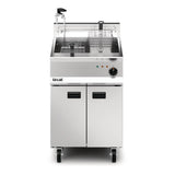 Lincat Opus 800 Single Tank Twin Basket Free Standing Electric Filtration Fryer OE8108/OP