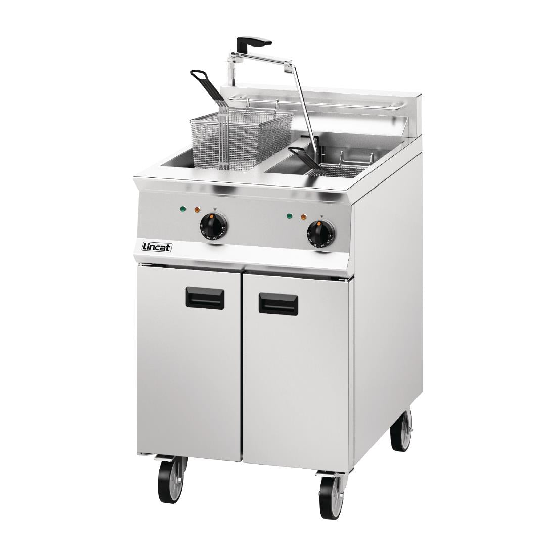 Lincat Opus 800 Twin Tank Twin Basket Free Standing Electric Filtration Fryer OE8113/OP