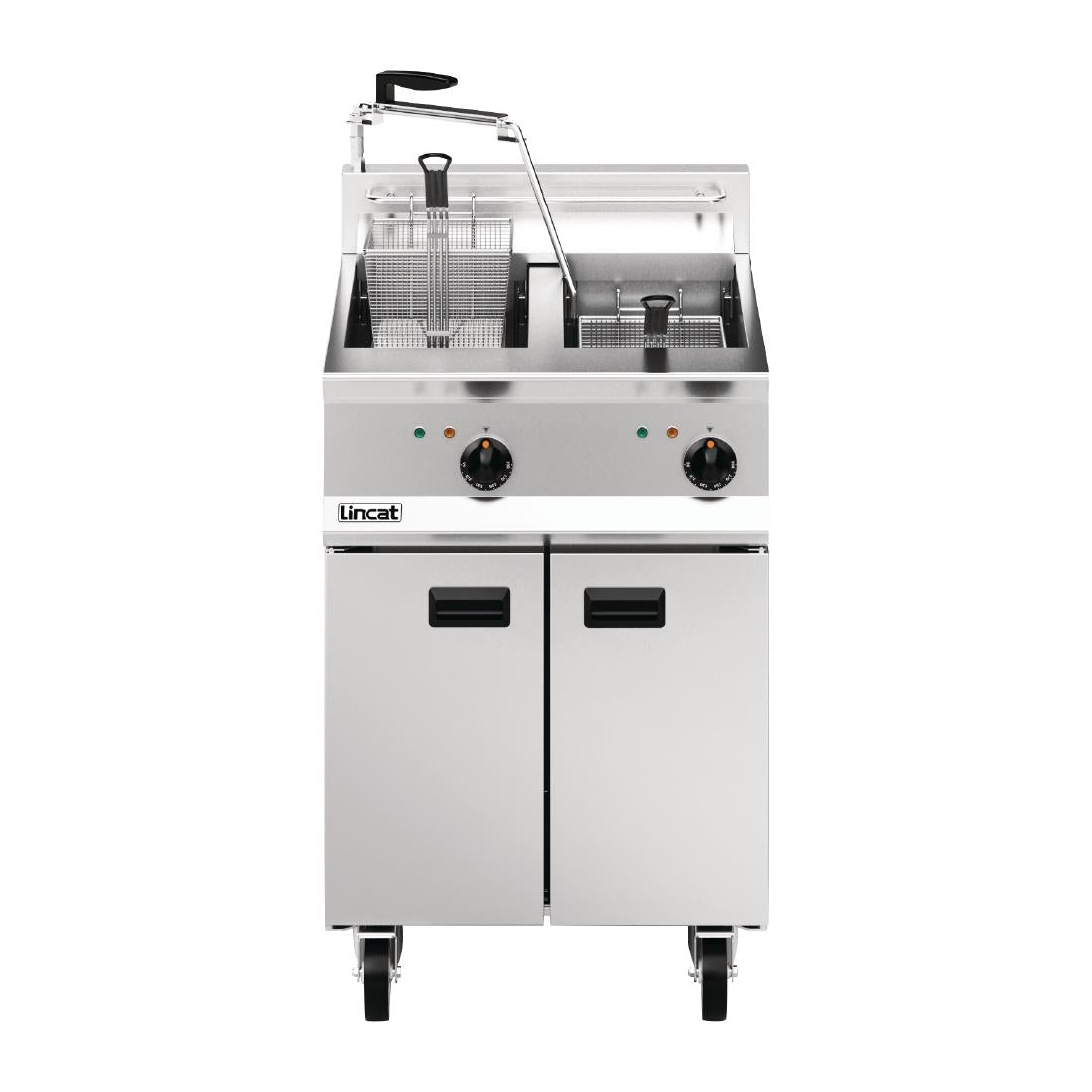 Lincat Opus 800 Twin Tank Twin Basket Free Standing Electric Filtration Fryer OE8113/OP