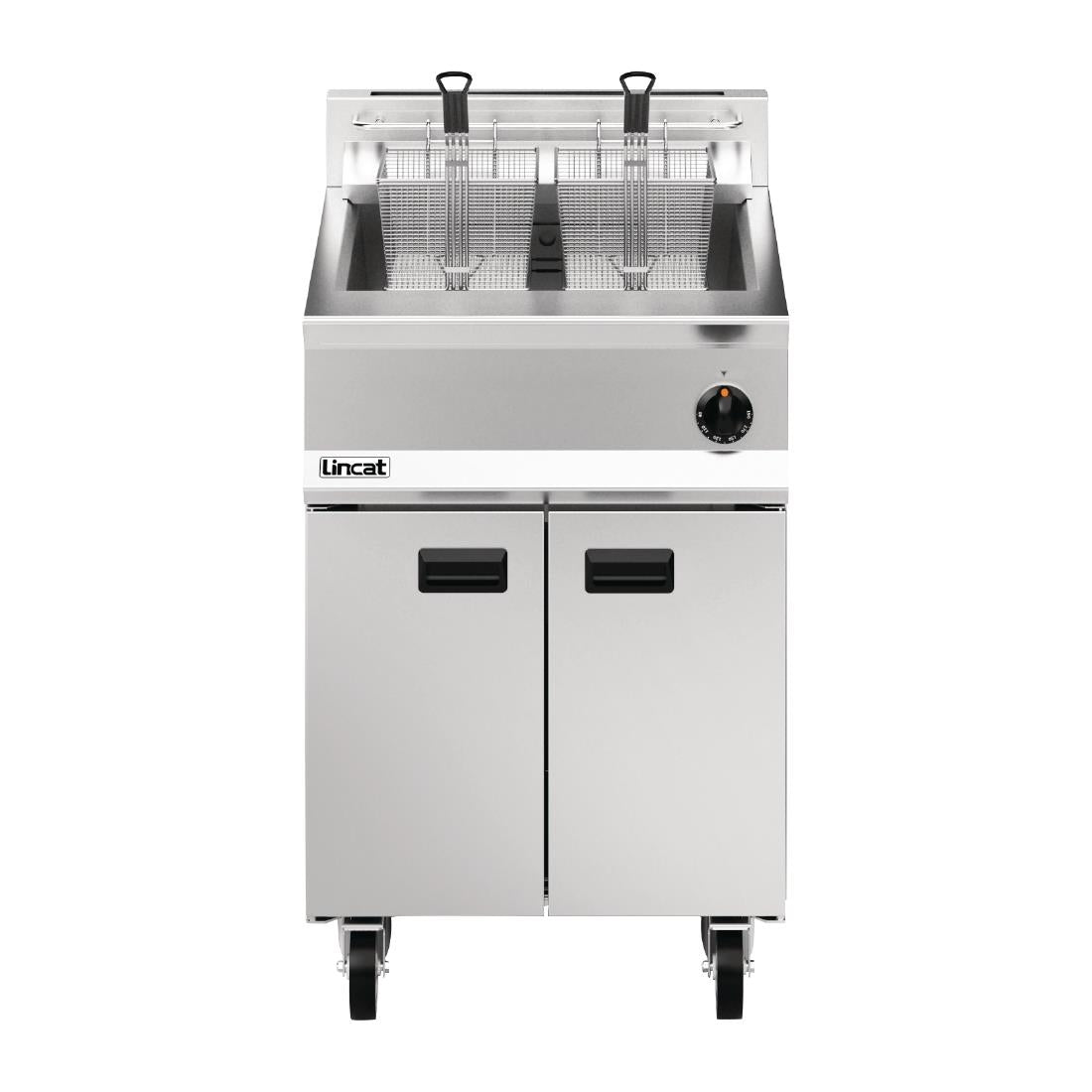 Lincat Opus 800 Single Tank Twin Basket Free Standing Natural Gas Fryer 600mm OG8107