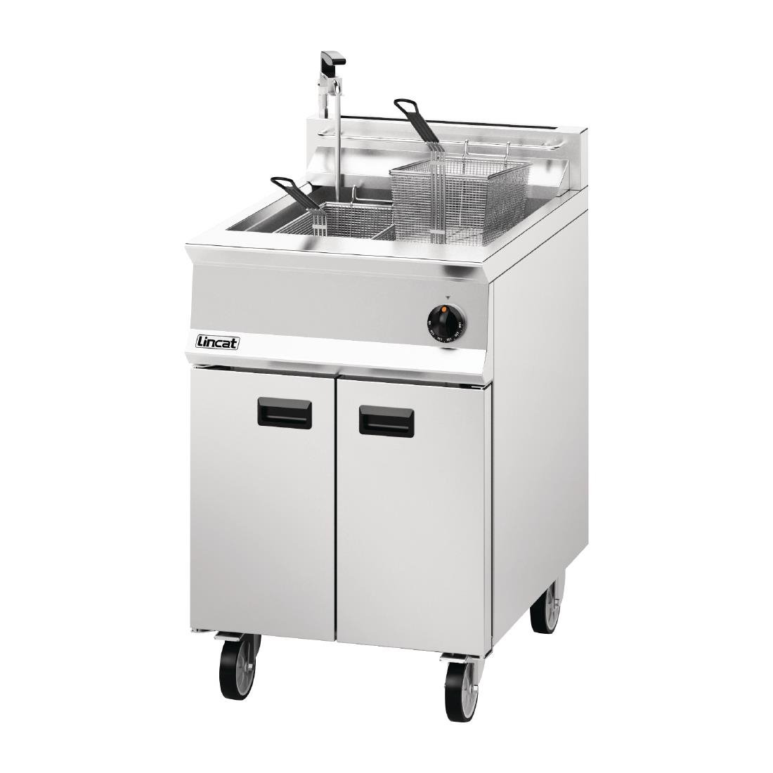 Lincat Opus 800 Single Tank Twin Basket Free Standing Propane Gas Filtration Fryer OG8107/OP