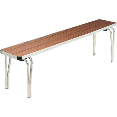Gopak Contour Stacking Bench Teak Effect 5ft