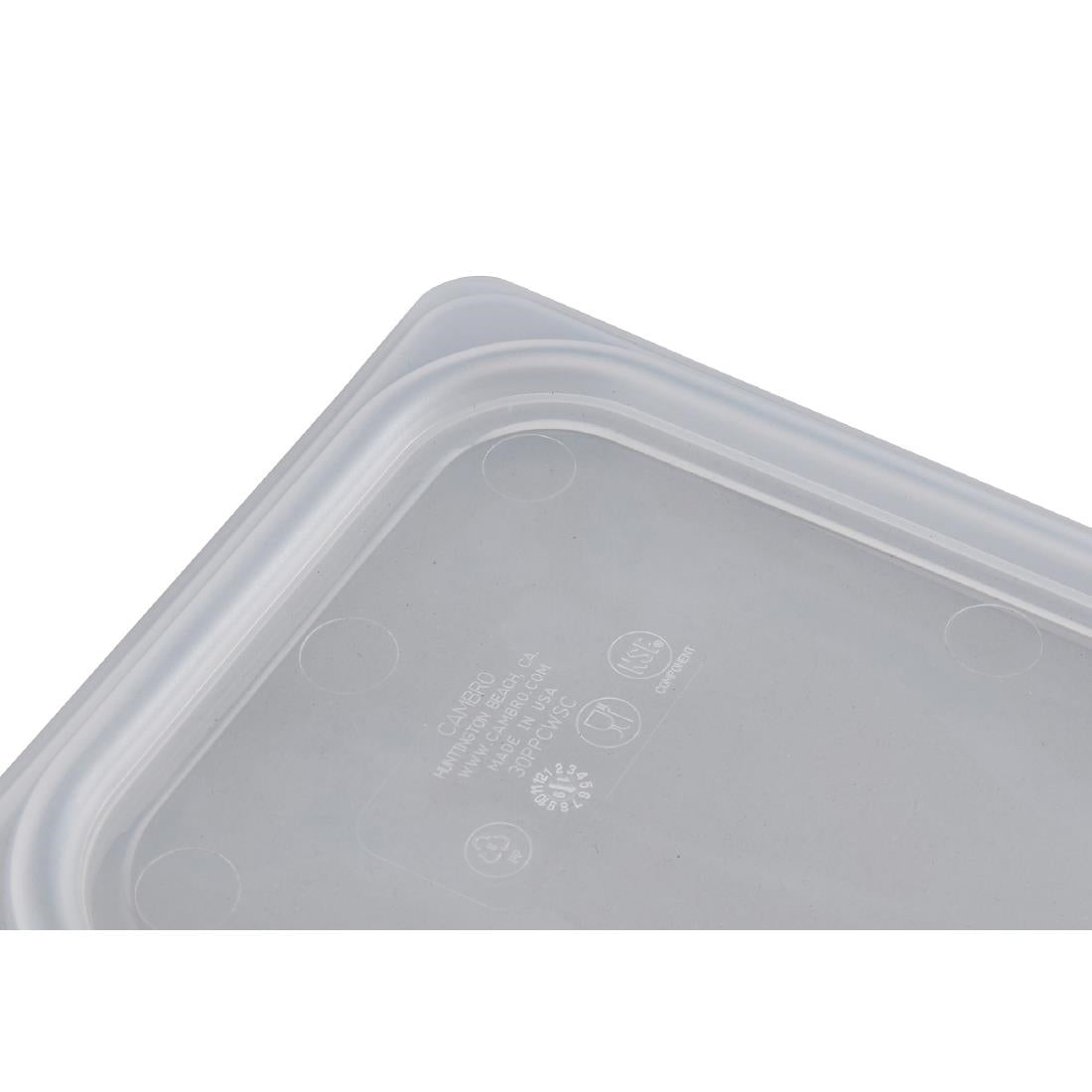 Cambro Safetrak IML Polypropylene White Seal Lid 1/3 GN