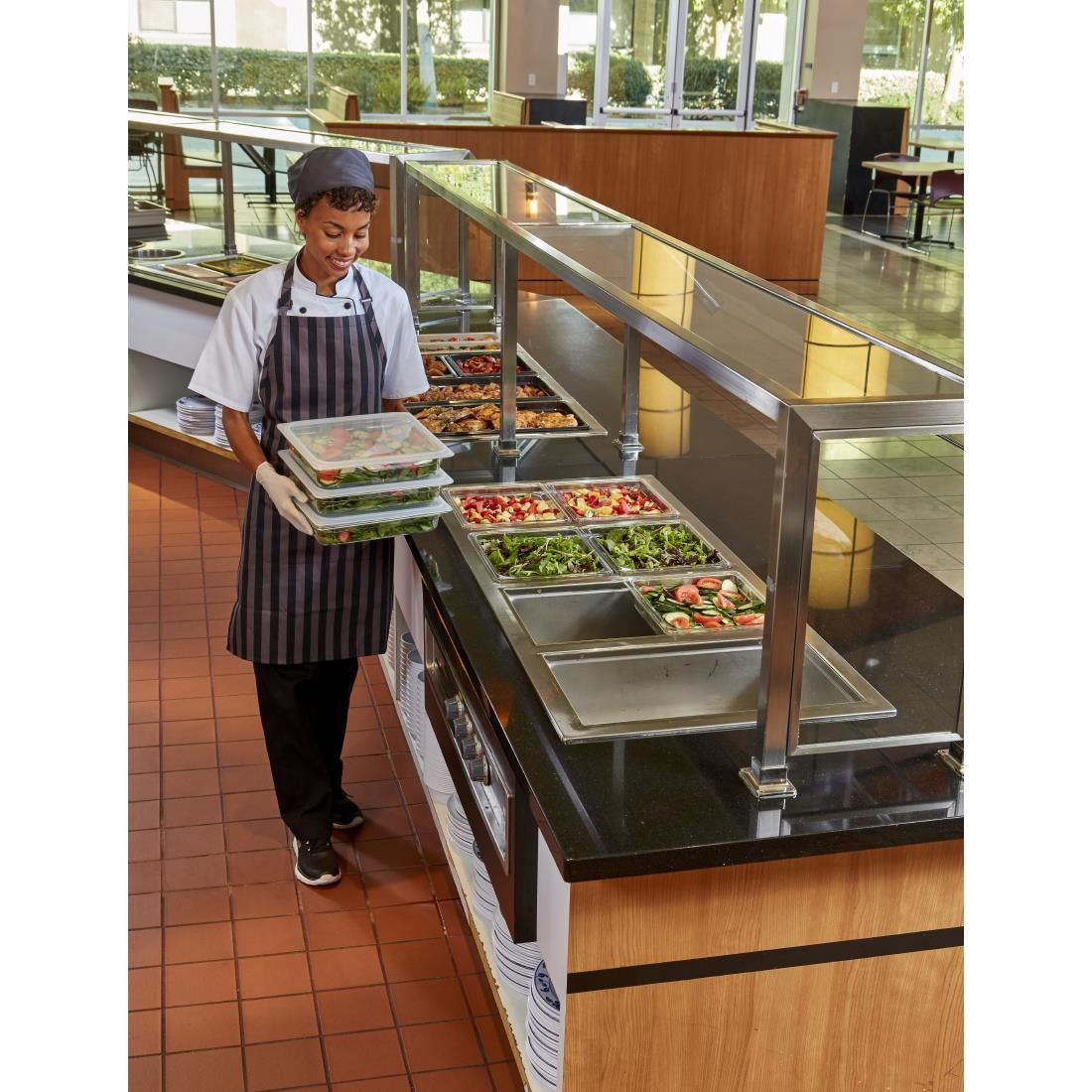 Cambro Safetrak IML Polypropylene Soft Seal Lid Clear 1/2 GN