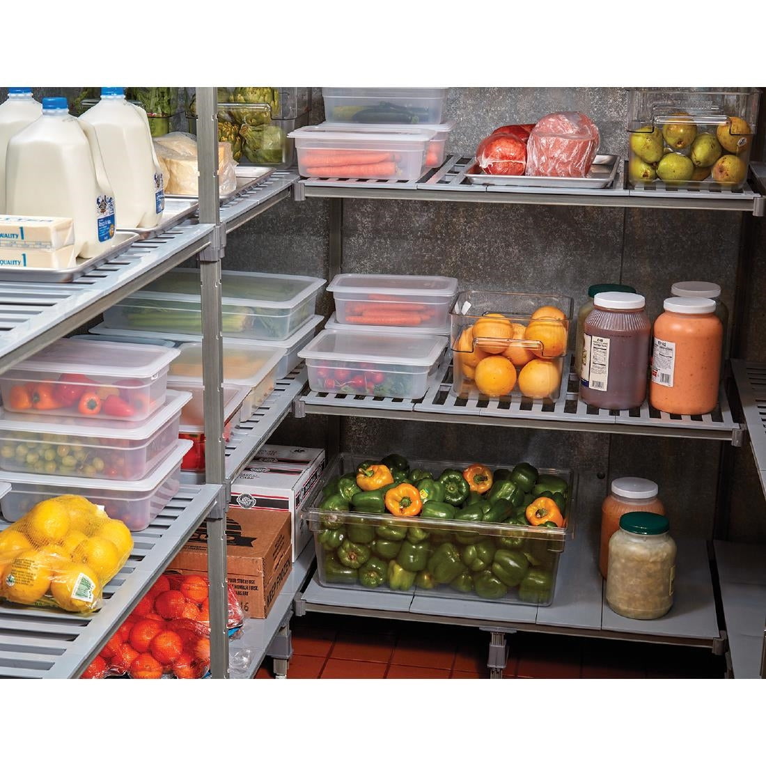 Cambro Safetrak IML Polypropylene Soft Seal Lid Clear 1/2 GN
