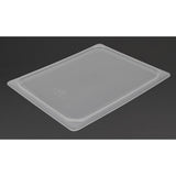 Cambro Safetrak IML Polypropylene Soft Seal Lid Clear 1/2 GN
