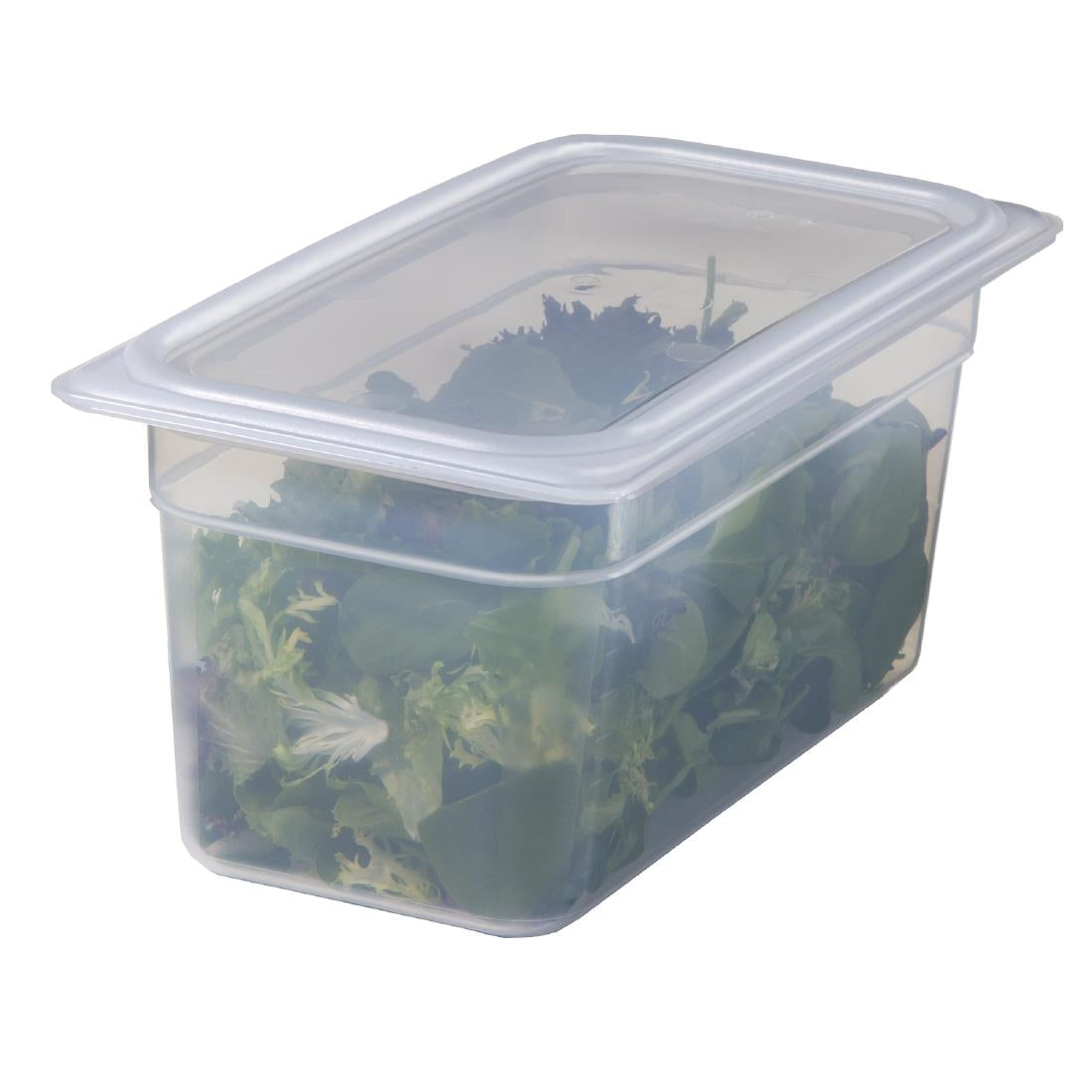 Cambro Safetrak IML Polypropylene Soft Seal Lid Clear 1/4 GN