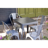 Bolero Bistro Steel Side Chairs Grey (4 Pack)