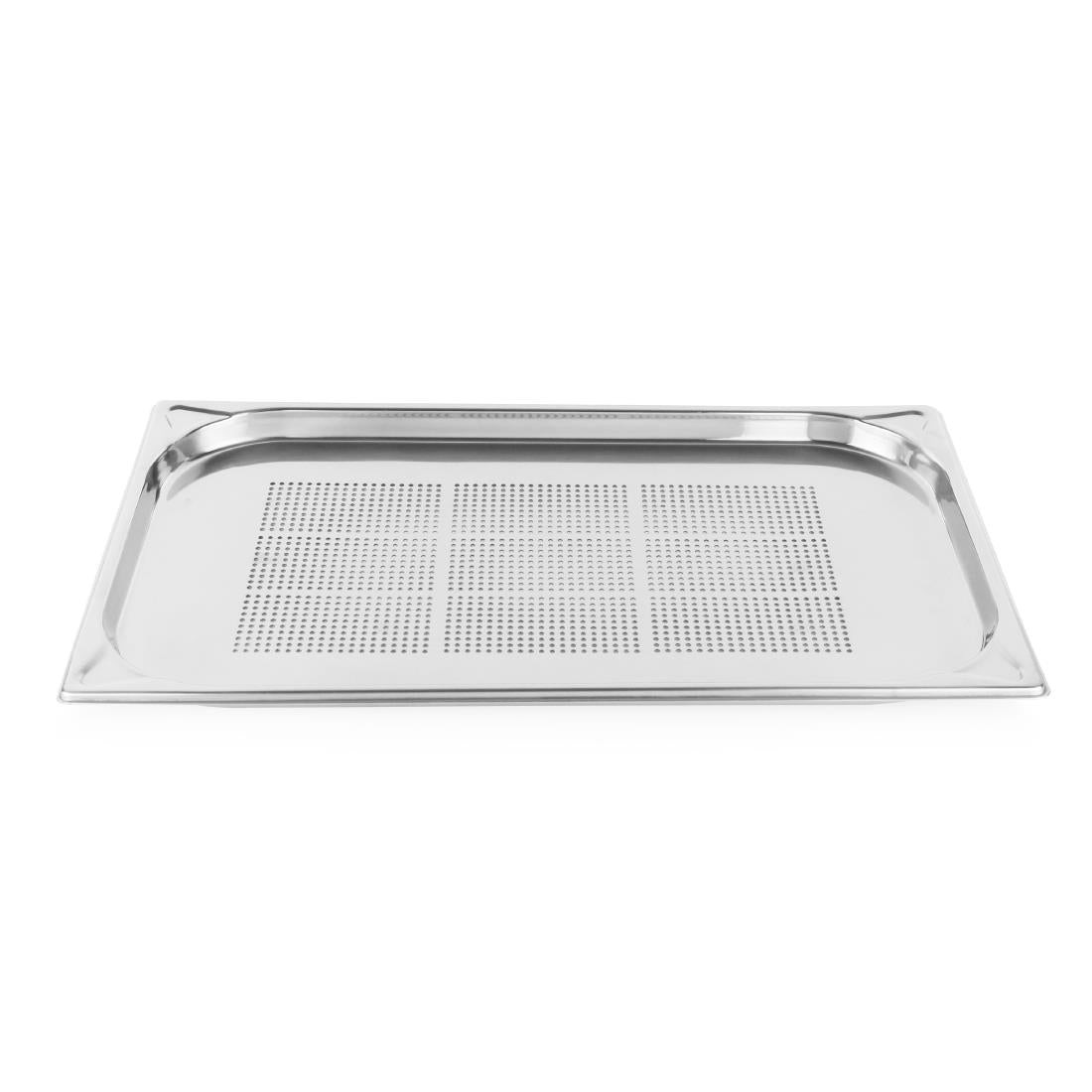 Vogue Stainless Steel Heavy Duty Perforated 1/1 Gastronorm Tray 20mm