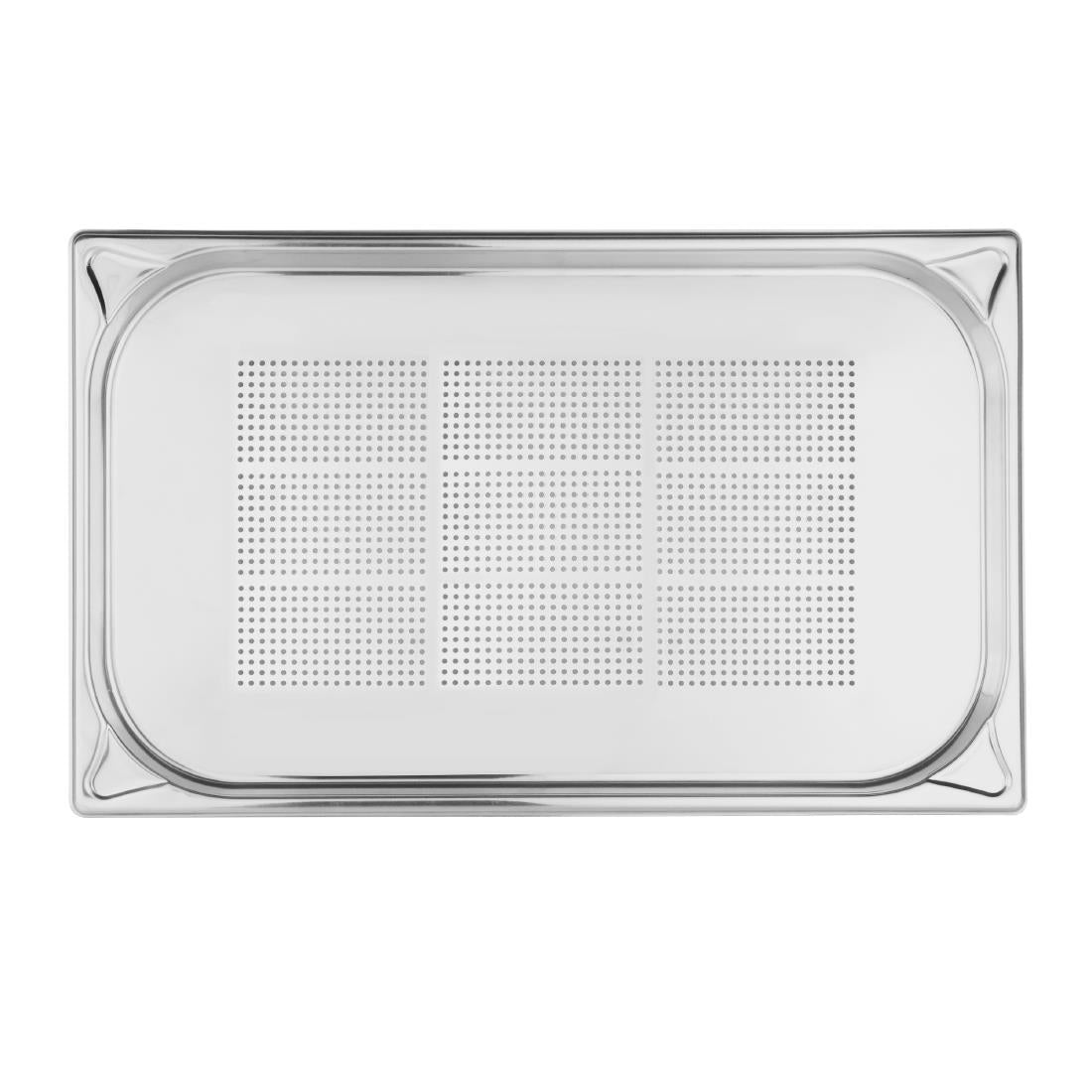 Vogue Stainless Steel Heavy Duty Perforated 1/1 Gastronorm Tray 20mm