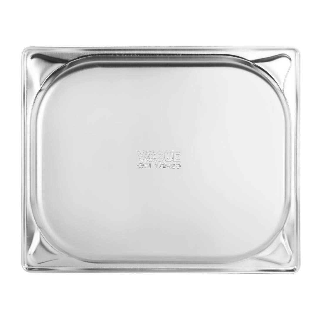 Vogue Heavy Duty Stainless Steel 1/2 Gastronorm Tray 20mm