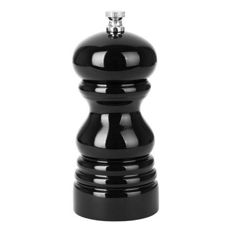 Olympia Salt Or Pepper Grinder Black Hevea Wood 125mm