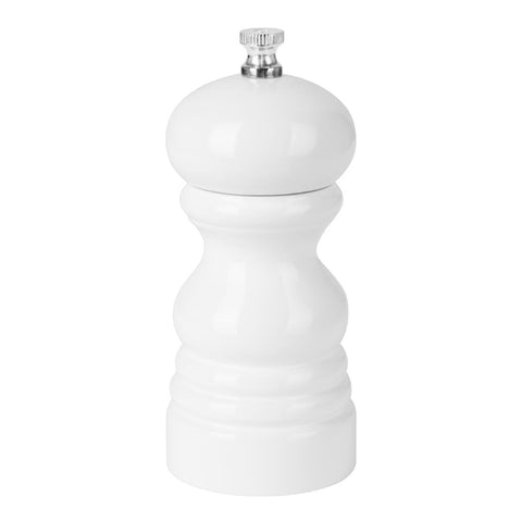 Olympia Salt Or Pepper Grinder White Hevea Wood 125mm