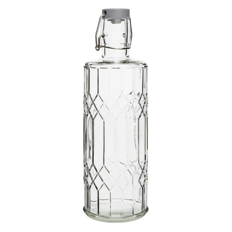Olympia Geo Glasses Water Bottles with Stopper 1Ltr (6 Pack)