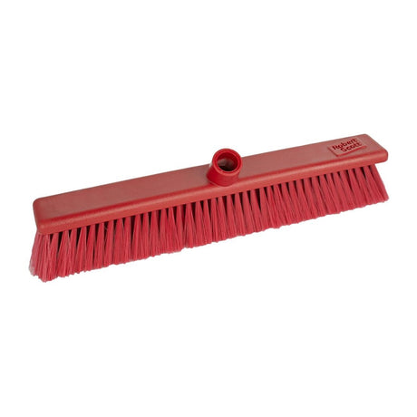 Jantex Hygiene Broom Soft Bristle Red 18"