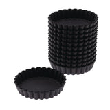Matfer Bourgeat Exoglass Round Fluted Tartlet Mould 100mm (12 Pack)