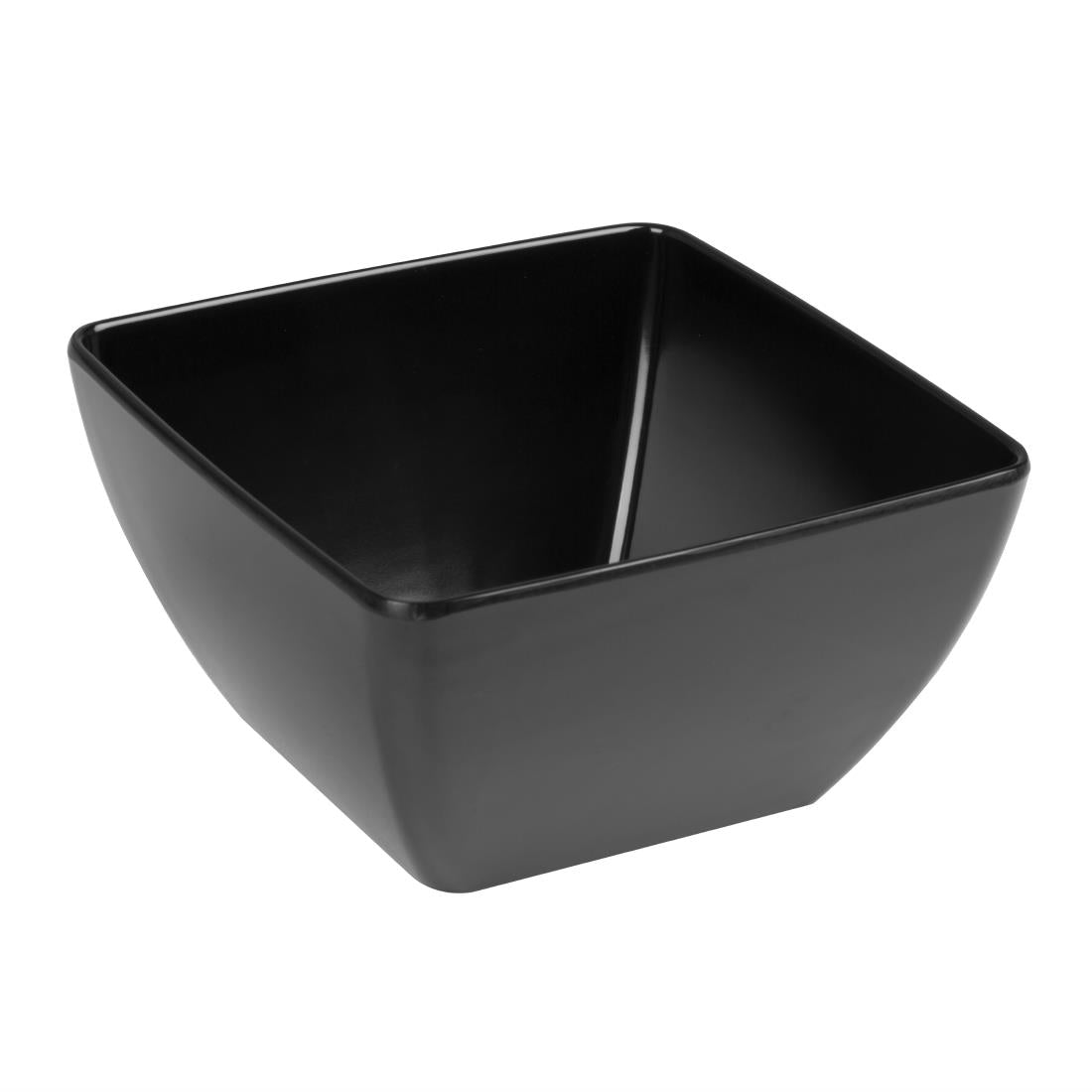 Olympia Kristallon Curved Black Melamine Bowl 8"