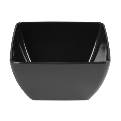 Olympia Kristallon Curved Black Melamine Bowl 8"