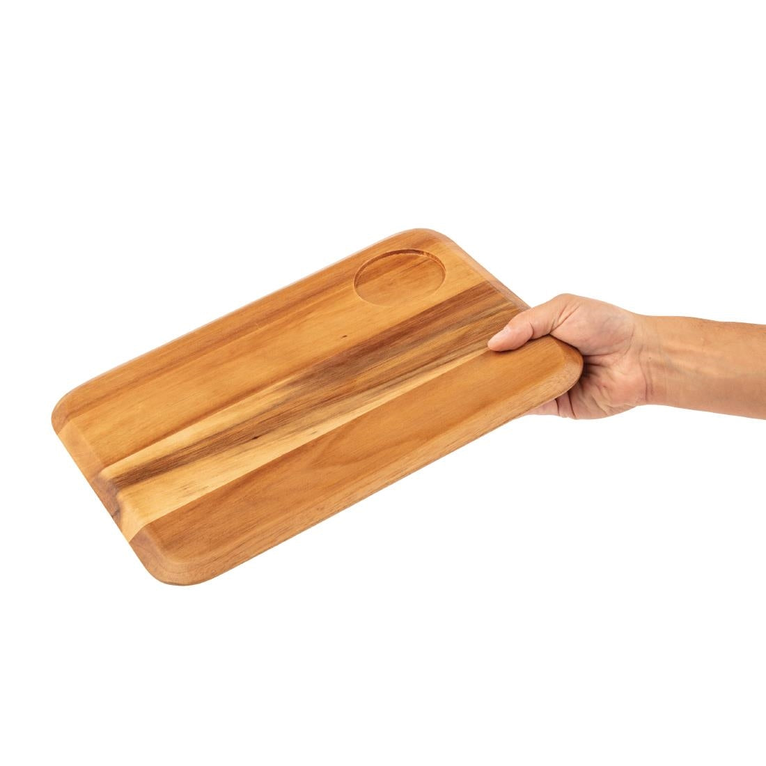 Olympia Rounded Acacia Wooden Serving Board