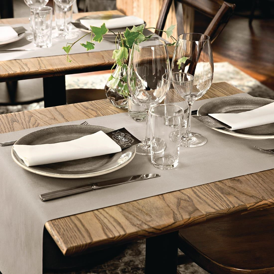 Tork LinStyle Dinner Napkins White 400x400mm (14 Pack)