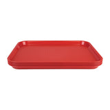 Olympia Kristallon Polypropylene Fast Food Tray Red Small 345mm