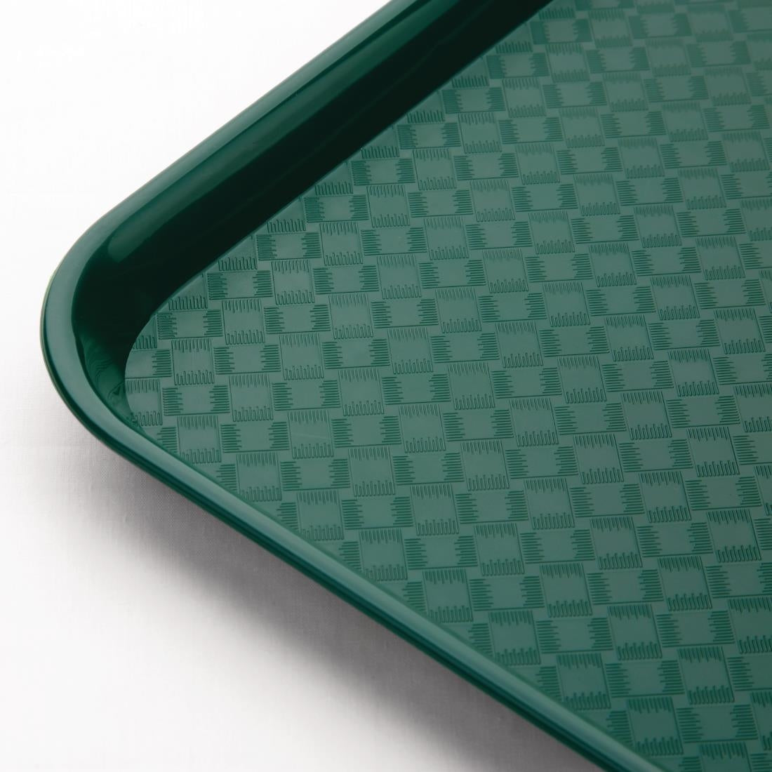 Olympia Kristallon Small Polypropylene Fast Food Tray Green 345mm