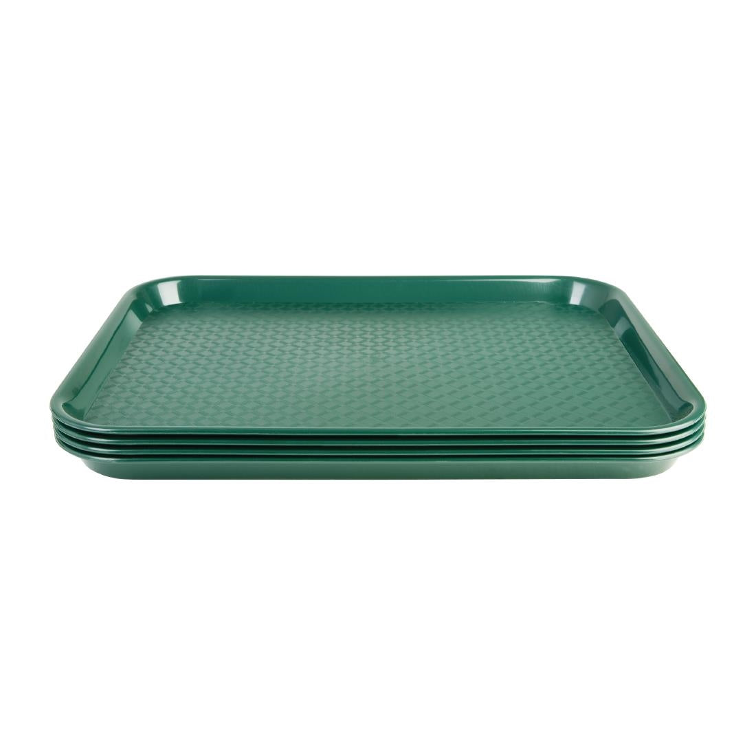 Olympia Kristallon Small Polypropylene Fast Food Tray Green 345mm