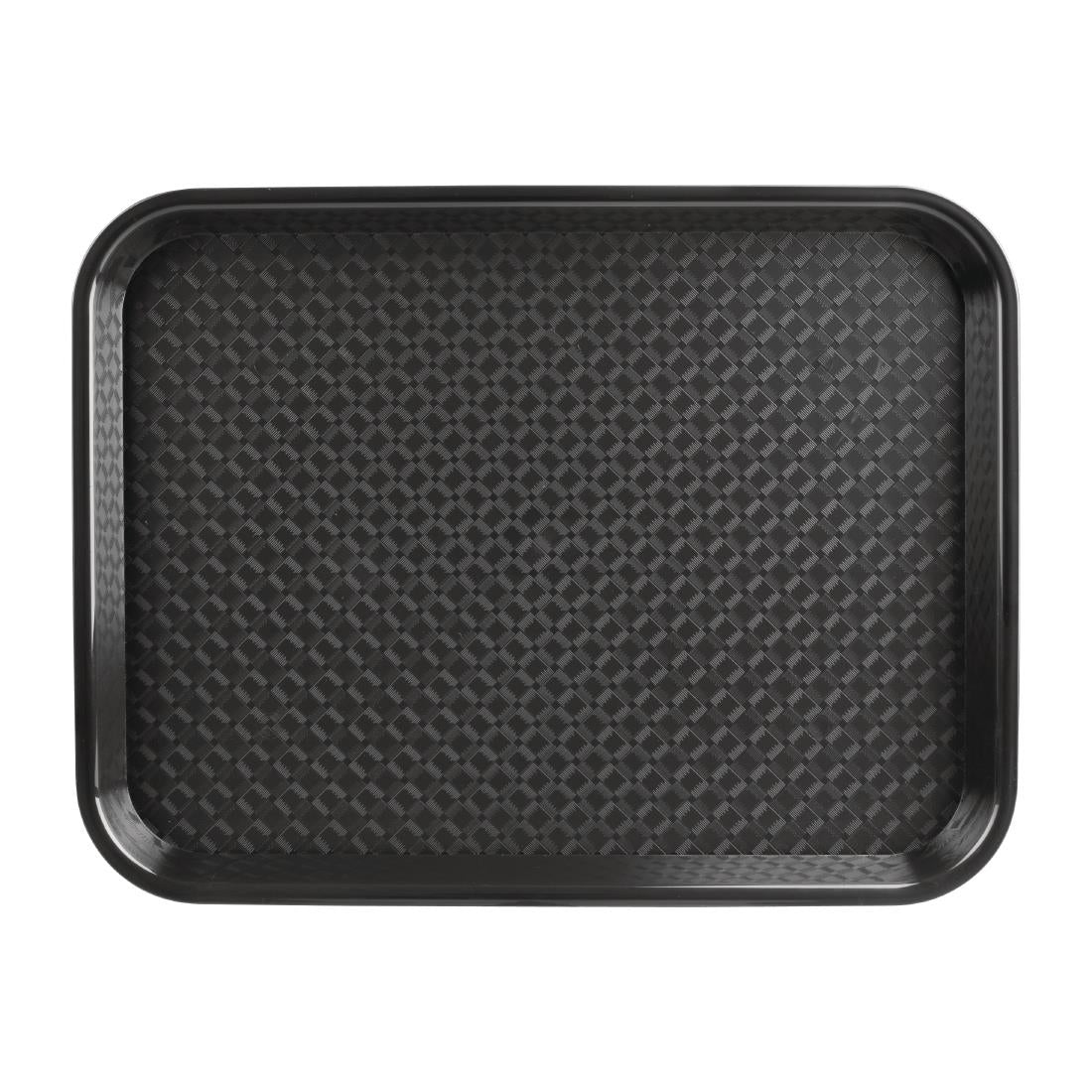 Olympia Kristallon Polypropylene Fast Food Tray Black Small 345mm